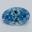 2.02 Ct. Fancy Vivid Blue Oval Lab Grown Diamond