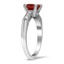 Vintage Inspired Milgrain Ruby and Diamond Ring, smallside view