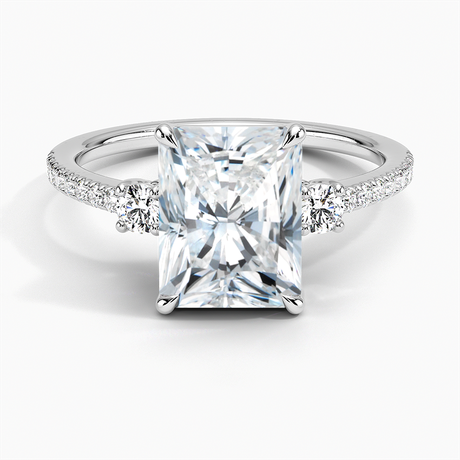 Lyra Three Stone Diamond Ring - Brilliant Earth
