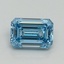 1.09 Ct. Fancy Vivid Blue Emerald Lab Grown Diamond