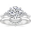 18K White Gold Luxe Melody Diamond Ring (1/5 ct. tw.) with Lunette Diamond Ring