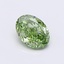 0.77 Ct. Fancy Vivid  Green Oval Lab Grown Diamond