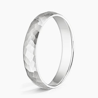 Canyon 4mm Wedding Ring in Platinum