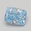 3.04 Ct. Fancy Vivid Blue Cushion Lab Grown Diamond