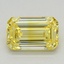 0.96 Ct. Fancy Vivid  Yellow Emerald Lab Grown Diamond