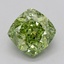 2.01 Ct. Fancy Vivid  Green Cushion Lab Grown Diamond