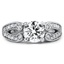 Custom Split Shank Pave Diamond Ring