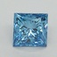 1.52 Ct. Fancy Vivid Malibu Blue Princess Lab Grown Diamond