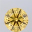 7.04 Ct. Fancy Vivid  Yellow Round Lab Grown Diamond