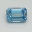 1.28 Ct. Fancy Vivid Blue Emerald Lab Grown Diamond