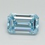 1.01 Ct. Fancy Intense Blue Emerald Lab Grown Diamond
