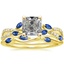18K Yellow Gold Luxe Willow Sapphire and Diamond Ring (1/8 ct. tw.) with Winding Willow Sapphire Ring