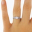 The Dolores Ring, smalltop view on a hand