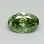 0.52 Ct. Fancy Vivid Green Oval Lab Grown Diamond
