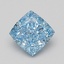 1.16 Ct. Fancy Vivid Blue Cushion Lab Grown Diamond