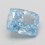 2.59 Ct. Fancy Vivid Blue Cushion Lab Grown Diamond