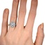 The Carissima Ring, smallzoomed in top view on a hand