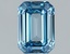 1.00 Ct. Fancy Vivid Blue Emerald Lab Grown Diamond