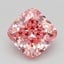 1.52 Ct. Fancy Vivid  Pink Cushion Lab Grown Diamond