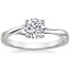 Platinum Grace Twist Solitaire Ring, smalltop view