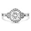 Custom Celtic Twist Halo Diamond Ring