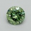 1.21 Ct. Fancy Vivid Green Round Lab Grown Diamond