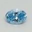 0.54 Ct. Fancy Vivid Blue Oval Lab Grown Diamond