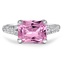 Custom Radiant Cut Pink Sapphire Ring