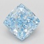 4.07 Ct. Fancy Vivid Blue Cushion Lab Grown Diamond