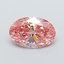 1.77 Ct. Fancy Vivid Brownish Pink Oval Lab Grown Diamond