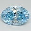 4.24 Ct. Fancy Vivid Blue Oval Lab Grown Diamond
