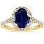 18K Yellow Gold Joy Half Coverage Diamond Ring, smalltop view