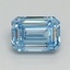 1.22 Ct. Fancy Vivid Blue Emerald Lab Grown Diamond
