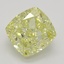 2.21 Ct. Fancy Intense Yellow Cushion Diamond