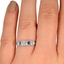 The Nalo Ring, smallzoomed in top view on a hand