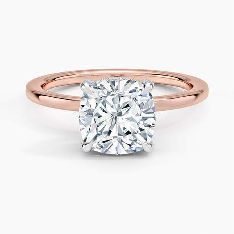 14K Rose Gold Mixed Metal Lumiere Diamond Ring