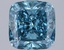 3.02 Ct. Fancy Vivid Blue Cushion Lab Grown Diamond