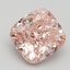 3.14 Ct. Fancy Intense Pink Cushion Lab Grown Diamond