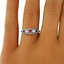 The Giada Ring, smalltop view on a hand