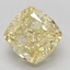 3.39 Ct. Fancy Vivid Yellow Cushion Lab Grown Diamond