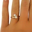 The Swenna Ring, smalltop view on a hand