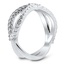 Garland Cross Over Wedding Ring, smallside view