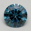 1.31 Ct. Fancy Vivid Greenish Blue Round Lab Grown Diamond