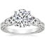 18K White Gold Aberdeen Celtic Diamond Ring, smalltop view