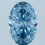 1.50 Ct. Fancy Vivid  Blue Oval Lab Grown Diamond