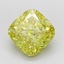 3.09 Ct. Fancy Intense  Yellow Cushion Lab Grown Diamond