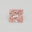 1.00 Ct. Fancy Intense Orangy Pink Princess Lab Grown Diamond