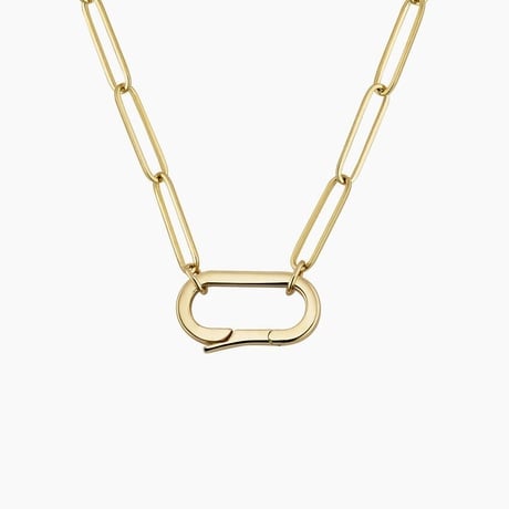 16 in. Belcher Elongated Paperclip Chain Charm Necklace