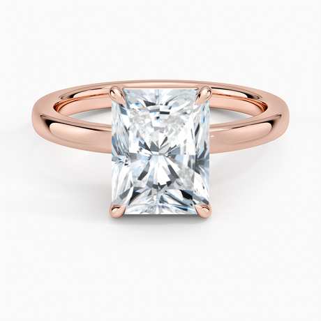 14K Rose Gold Dara Low-Profile Solitaire Ring