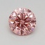 0.41 Ct. Fancy Vivid Pink Round Lab Grown Diamond
